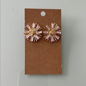 Gold Floral Earrings A926